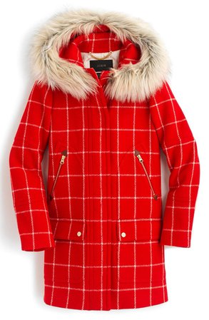 J.Crew Windowpane Check Chateau Parka (Regular and Petite) | Nordstrom