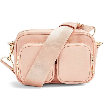 Topshop Double Pocket Faux Leather Shoulder Bag | Nordstrom