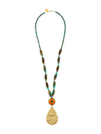 Devon Leigh Turquoise, Enamel & Resin Pendant Necklace - Necklaces - WLEIG20043 | The RealReal