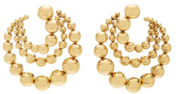NIKOS KOULIS 18kt Gold Lingerie Earrings