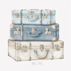 Blue Art/background  -  Luggage