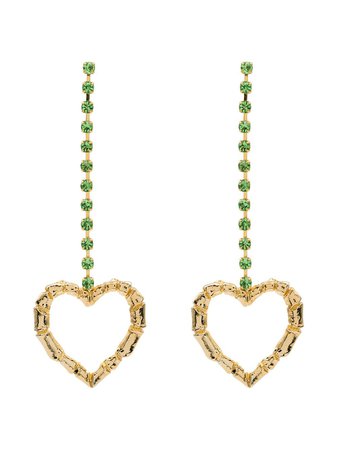 Metallic Rixo Leonie Heart Drop Earrings | Farfetch.com