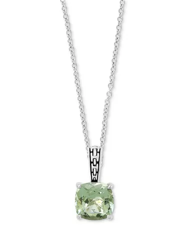 EFFY Collection EFFY® Green Quartz 18" Pendant Necklace (3-3/4 ct. t.w.) in Sterling Silver