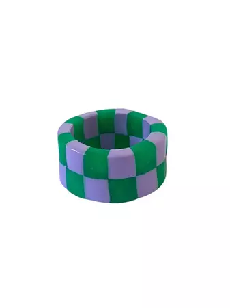 Chess Ring - Lilac Green | W Concept