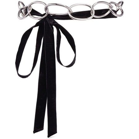 black and silver chocker belt