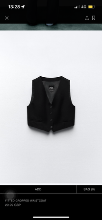Zara black waistcoat