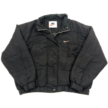 Vintage Nike Jacket Black Retro Swoosh Windbreaker Youth | Etsy