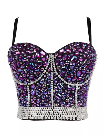 Bejeweled Taylor Swift Eras Tour Outfits Diamond Party Crop Top