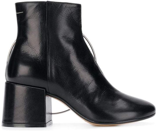 ring-detail ankle boots