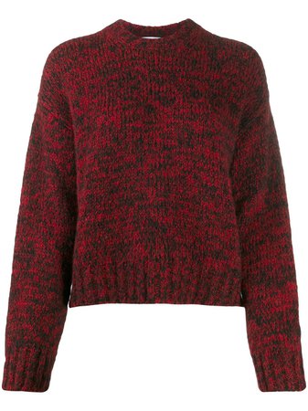 Red & black RedValentino graphic-print knitted jumper - Farfetch