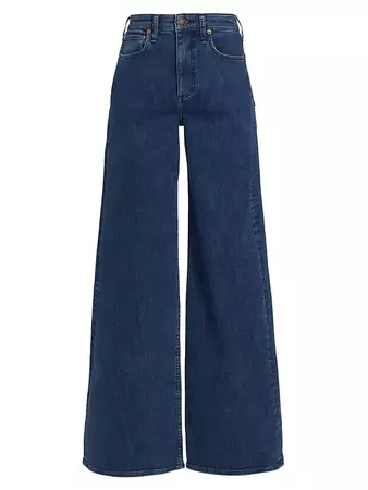 rag & bone Sofie High-Stretch Wide-Leg Jeans | Saks Fifth Avenue