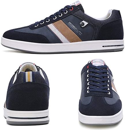 Amazon.com | AX BOXING Mens Casual Shoes Fashion Sneakers Breathable Comfort Walking Shoes for Male(Navy Blue, Numeric_10_Point_5) | Athletic
