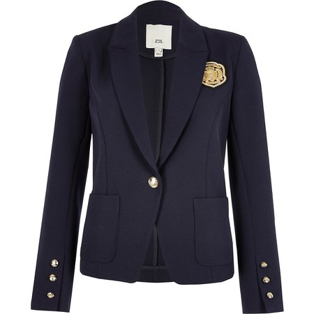 Navy short smart blazer - Blazers - Coats & Jackets - women