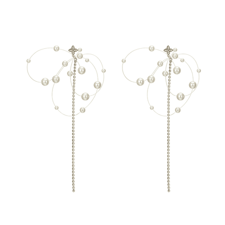 JESSICABUURMAN – KIRNA Pearls And Diamante Earrings - Pair