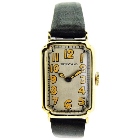 Tiffany and Co. Art Deco Yellow Gold Manual Wind Watch, circa 1930s For Sale at 1stDibs