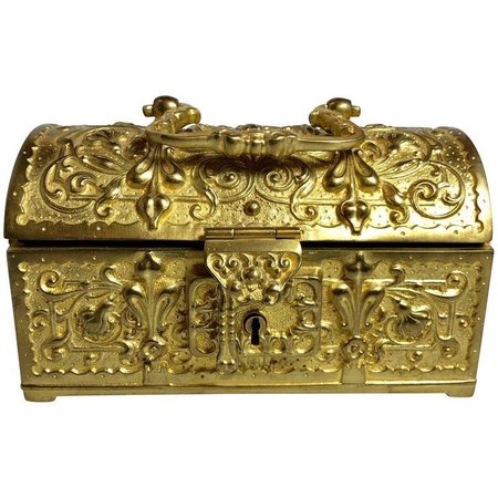 antique gold chest