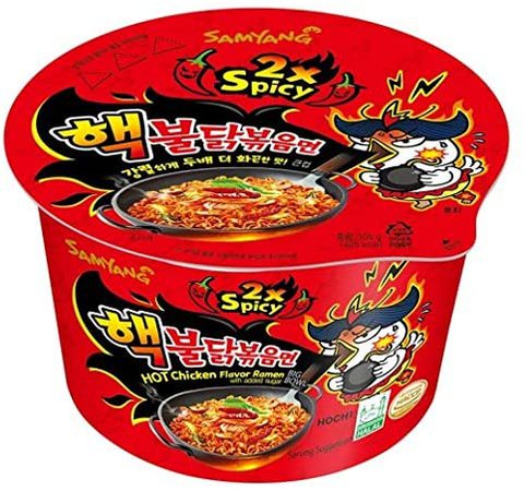 Samyang 2X Spicy Hot Chicken Flavour Ramen Big Bowl 105g (Pack of 4): Amazon.in: Grocery & Gourmet Foods