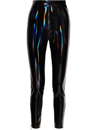 Holographic black pants