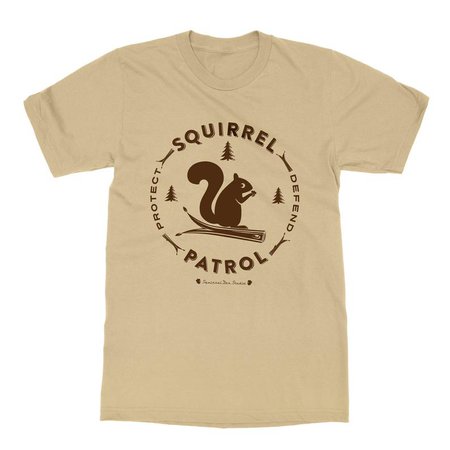 Squirrel T-shirt SQUIRREL PATROL Beige Unisex Tee Shirt | Etsy