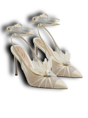 pearl ivory AURA LACE UP STILETTO HEELs shoes