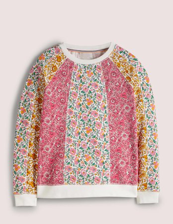 Printed Cotton Sweatshirt - Multi, Botanic Meadow | Boden US