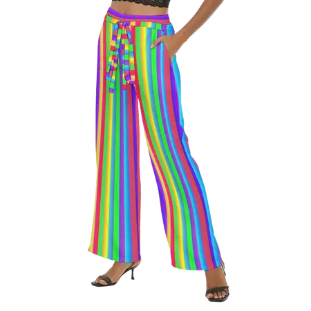 Fruit Stripe Rainbow Clown Pants! Clowncore Vertical Tall Circus Pride – yesdoubleyes