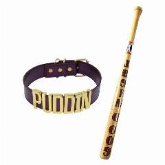Suicide Squad Harley Quinn Puddin Chokers&baseball Bat Purple Woman Necklace And Wood Baseball Bat Halloween Cosplay Gift