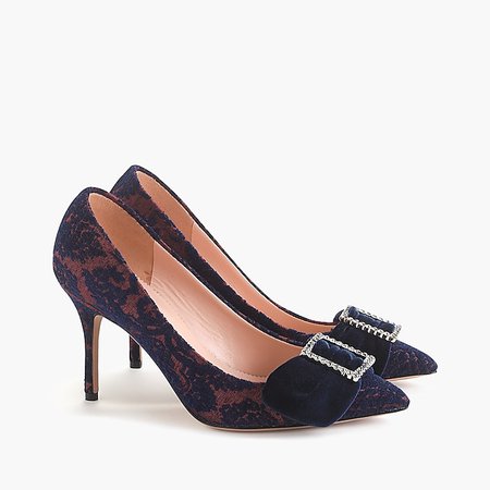 Pointed-toe pump with buckled bow in brocade - Women's Footwear | J.Crew