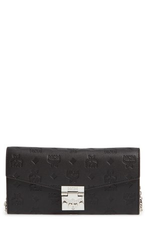 MCM Patricia Monogram Leather Wallet on a Chain | Nordstrom