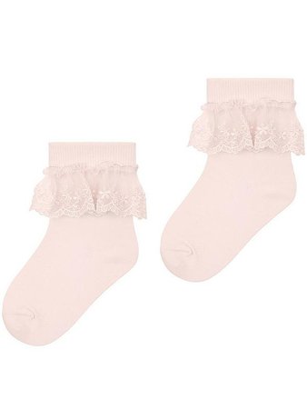 Monsoon Girls 2 Pk Lace Socks - Pink | very.co.uk