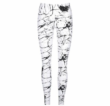 Liberate - White Marble Tights