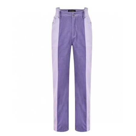 Three Quarters Color Blocked Pants Purple | Mores Studio