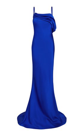 Brooke Asymmetric Silk Gown By Safiyaa | Moda Operandi