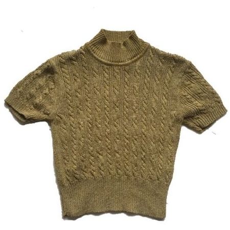 Green knit turtleneck