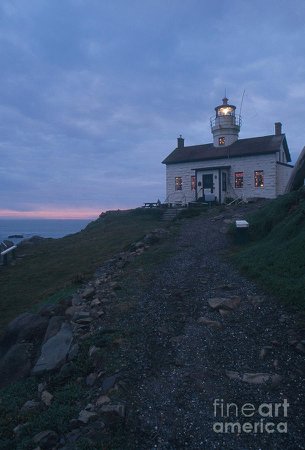 Lighthouse  Crescent City night summer