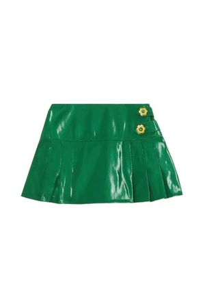 MISS SOHEE + The Vanguard embellished pleated metallic silk mini skirt