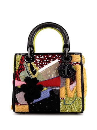 Christian Dior 2019 pre-owned Lady Dior Edition Limitée Mickalene Thomas Medium Handbag - Farfetch