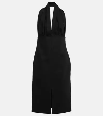 Cotton Canvas Midi Dress in Black - Bottega Veneta | Mytheresa