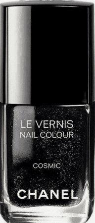black sparkly Chanel nail polish