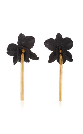 Black Orchid Studs by Mallarino | Moda Operandi