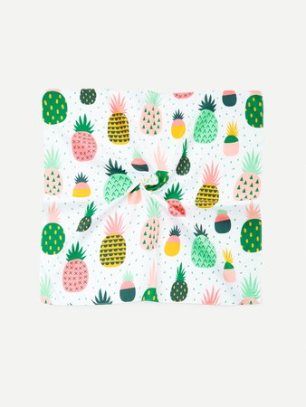 Pineapple Print Bandana Scarf