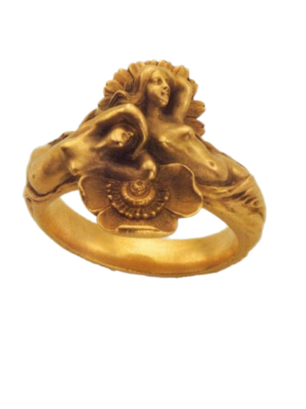 gold silver mermaid fairy rings jewelry