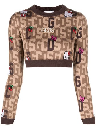 Gcds x Hello Kitty Knitted Crop Top - Farfetch
