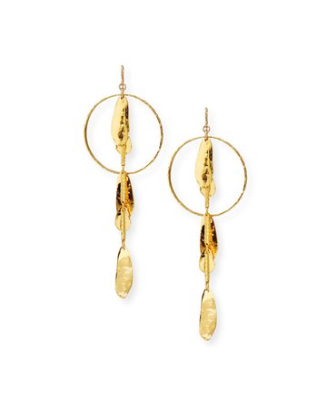 Devon Leigh 18k Gold-Dipped Petal Drop Earrings