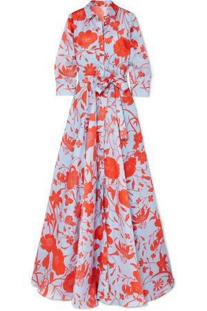 Carolina Herrera | Floral-print silk-satin gown | NET-A-PORTER.COM