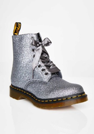Dr. Martens 1460 Pascal Pewter Glitter Boots | Dolls Kill