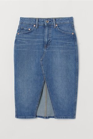 Knee-length Denim Skirt - Denim blue - Ladies | H&M US