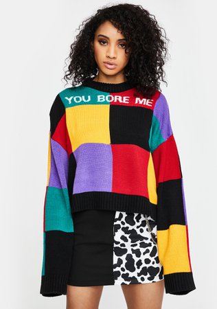 Colorblock Knit Sweater | Dolls Kill