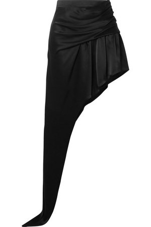 Alexander Wang | Asymmetric draped satin mini skirt | NET-A-PORTER.COM