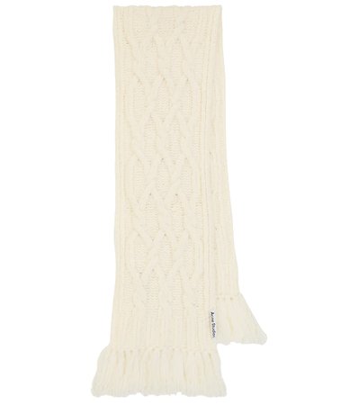 Acne Studios Cable-knit wool-blend scarf